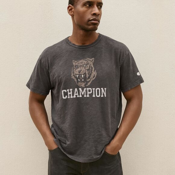 Vintage Todd Snyder x Champion Gray Single Stitch Tiger T Shirt Tee  Mens Sz 2XL - Picture 1 of 11